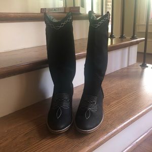 Black Volatile Cowboy Boots